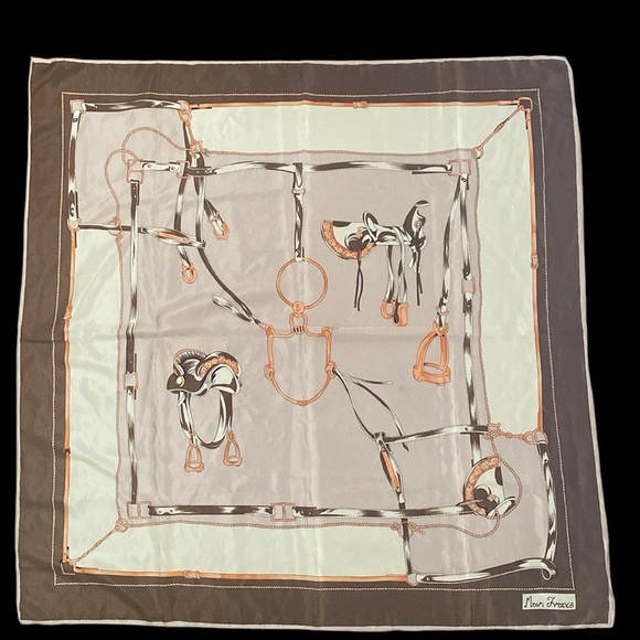 Vintage Mari France Silk Equestrian Scarf - Picture 9 of 10